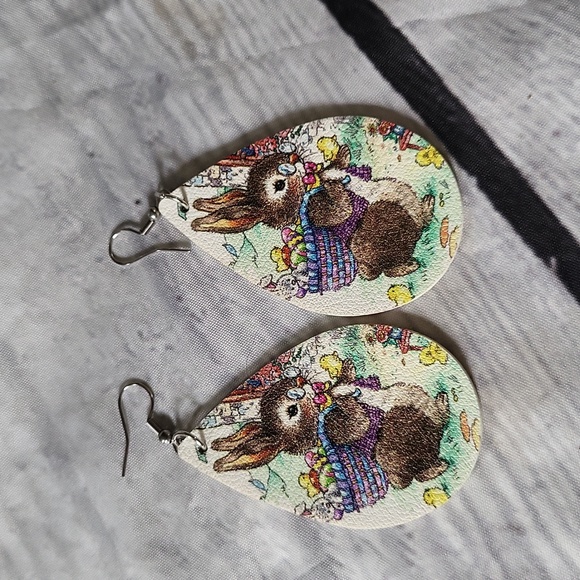 Peter rabbit bunny earrings - Picture 1 of 3